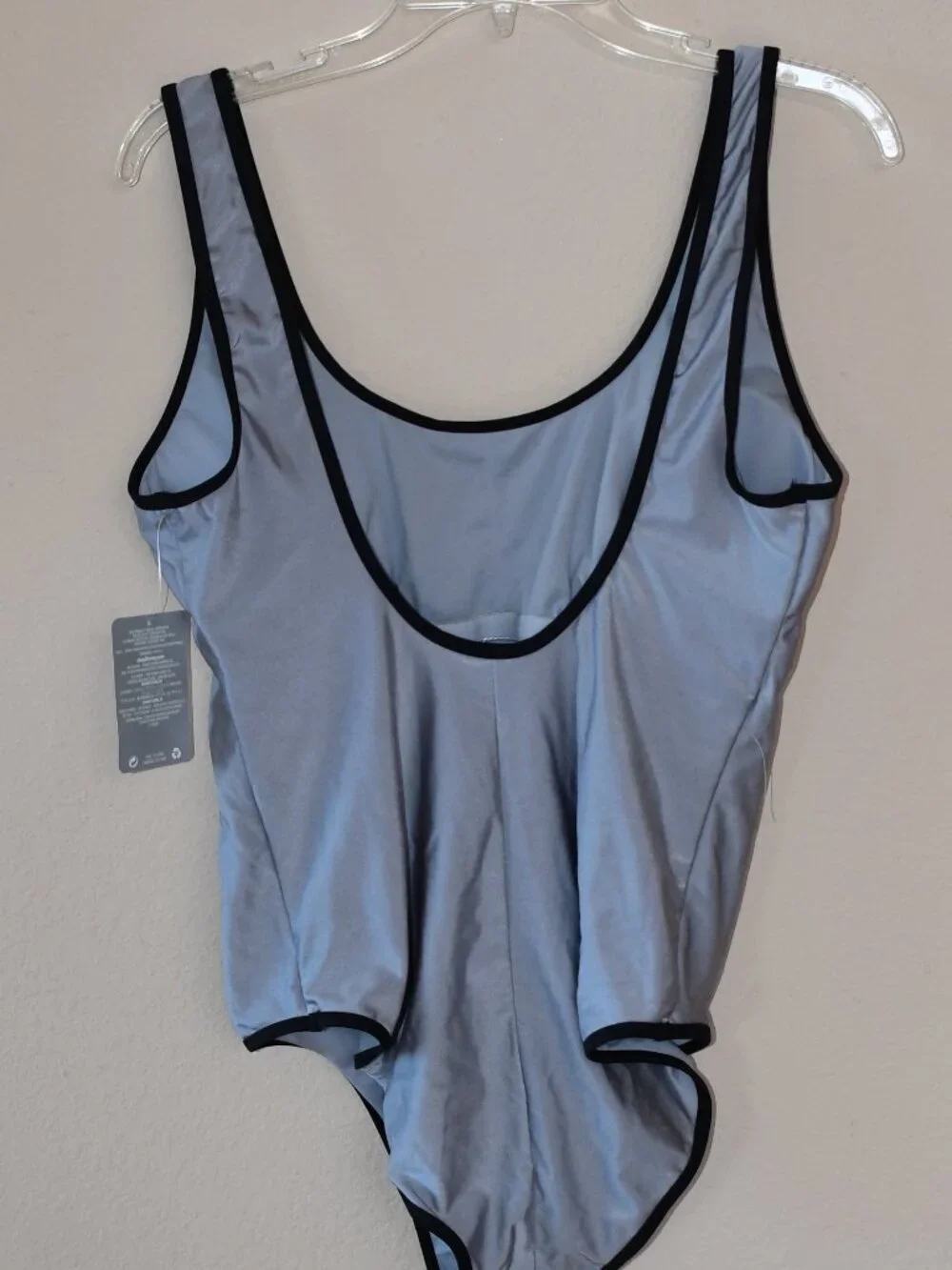 Disney Bathing Suit Women's XL One Piece Gray Metallic Mickey Mouse Monochrome - Picture 5 of 5